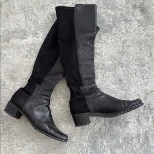 Stuart Weitzman Black Knee-high Boots Leather